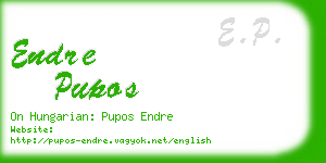 endre pupos business card